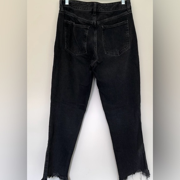 Free People We The Free Black loose fit Crop Button fly Jeans Size 28 - Picture 5 of 10